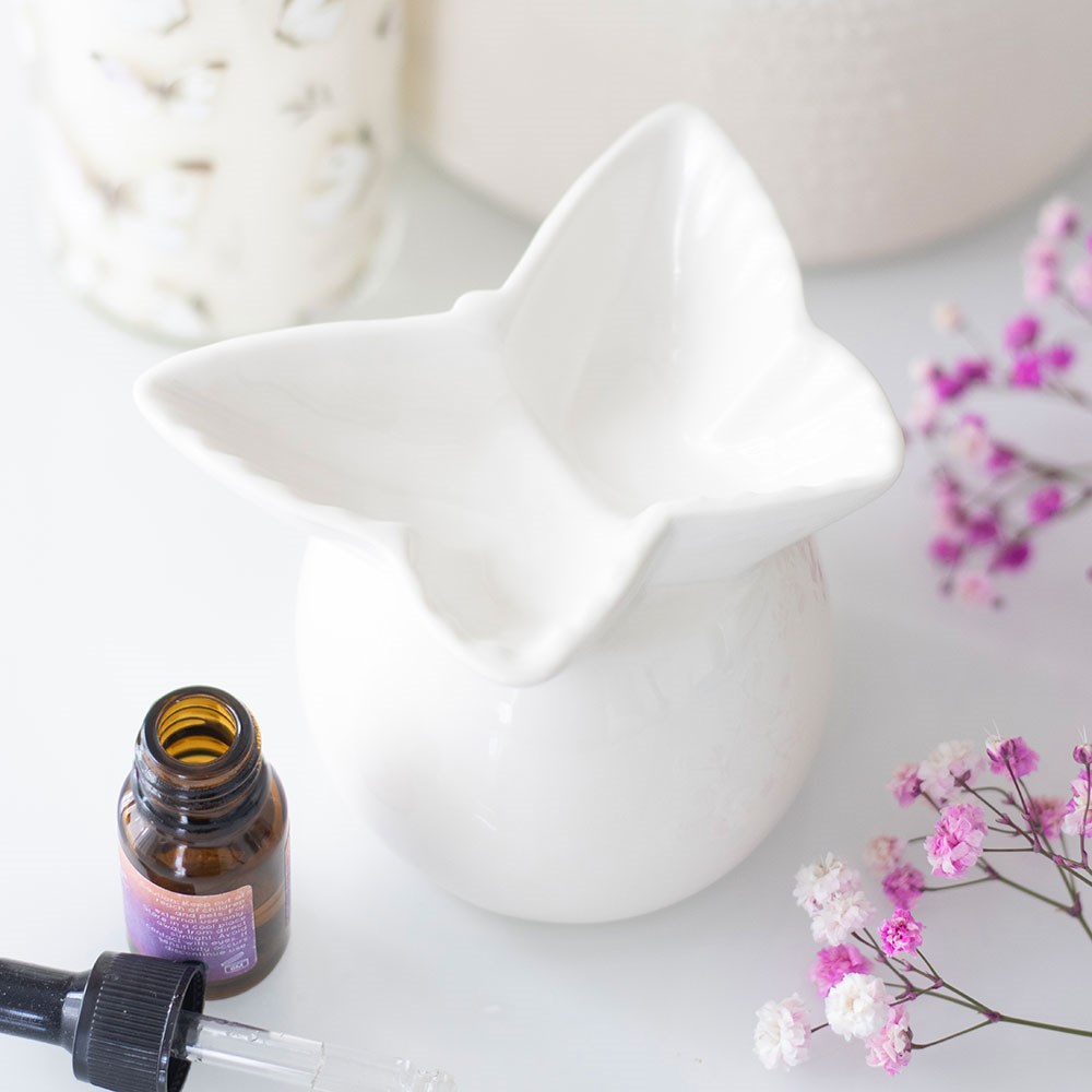 White Butterfly Oil Burner - More Than Just a Gift | Narborough Hall