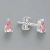 Sterling Silver Pink CZ Teardrop Stud - More Than Just a Gift | Narborough Hall
