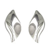 Sterling Silver Twist Leaf Earrings