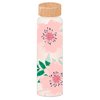 Belly Button Pink Rose Glass Water Bottle