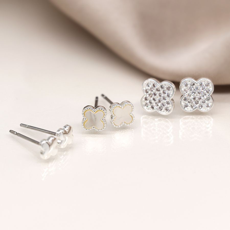 POM Triple Clover Stud Earring Set - More Than Just a Gift | Narborough Hall