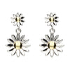 Iris & Miel Sterling Silver Double Daisy Drop Stud Earrings - More Than Just a Gift | Narborough Hall