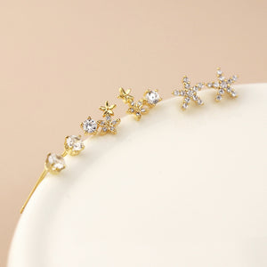 POM Gold Plated Flower Mix Earrings Set - More Than Just a Gift | Narborough Hall