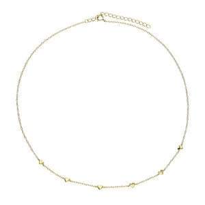 Sterling Silver Gold Plated Multi Heart Necklace - More Than Just a Gift | Narborough Hall