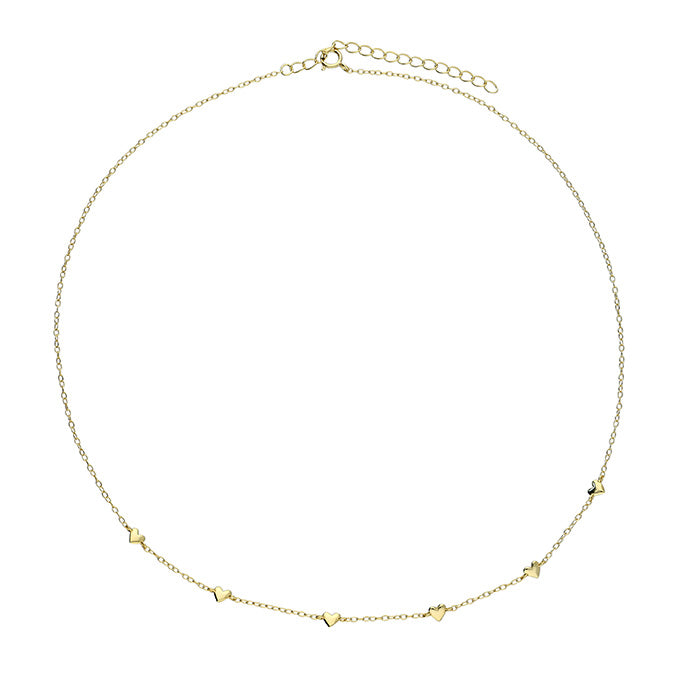 Sterling Silver Gold Plated Multi Heart Necklace - More Than Just a Gift | Narborough Hall