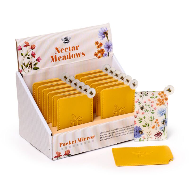 Nectar Meadows Bee Pocket Mirror in Sleeve - More Than Just a Gift | Narborough Hall