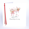 Ribbons & Roses Ruby Wedding Anniversary Card