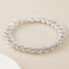 POM Silver Plated Worn Hearts Bracelet