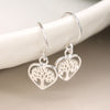 Iris & Miel Sterling Silver Tree & Heart Hook Earrings