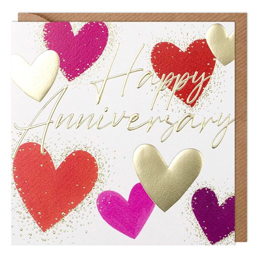 Tutti Frutti Happy Anniversary Hearts Card
