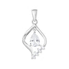 Sterling Silver CZ Drop Necklace