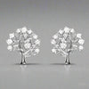 Sterling Silver Tree Of Life Stud Earrings