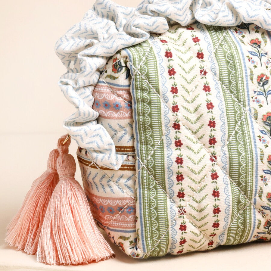 Lisa Angel Small Vintage Quilted Wash Bag