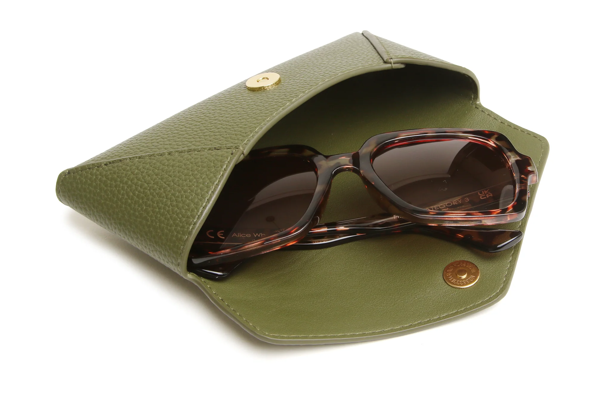Alice Wheeler Olive Kensington Glasses Case