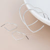 POM Silver Plated Textured Heart Earrings