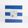 Blue Stripes & Stars Birthday Card