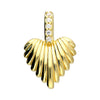 Sterling Silver Gold Plated Shell Heart & Sparkle Necklace