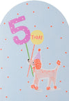 Peaches & Cream You're 5 Today Birthday Card