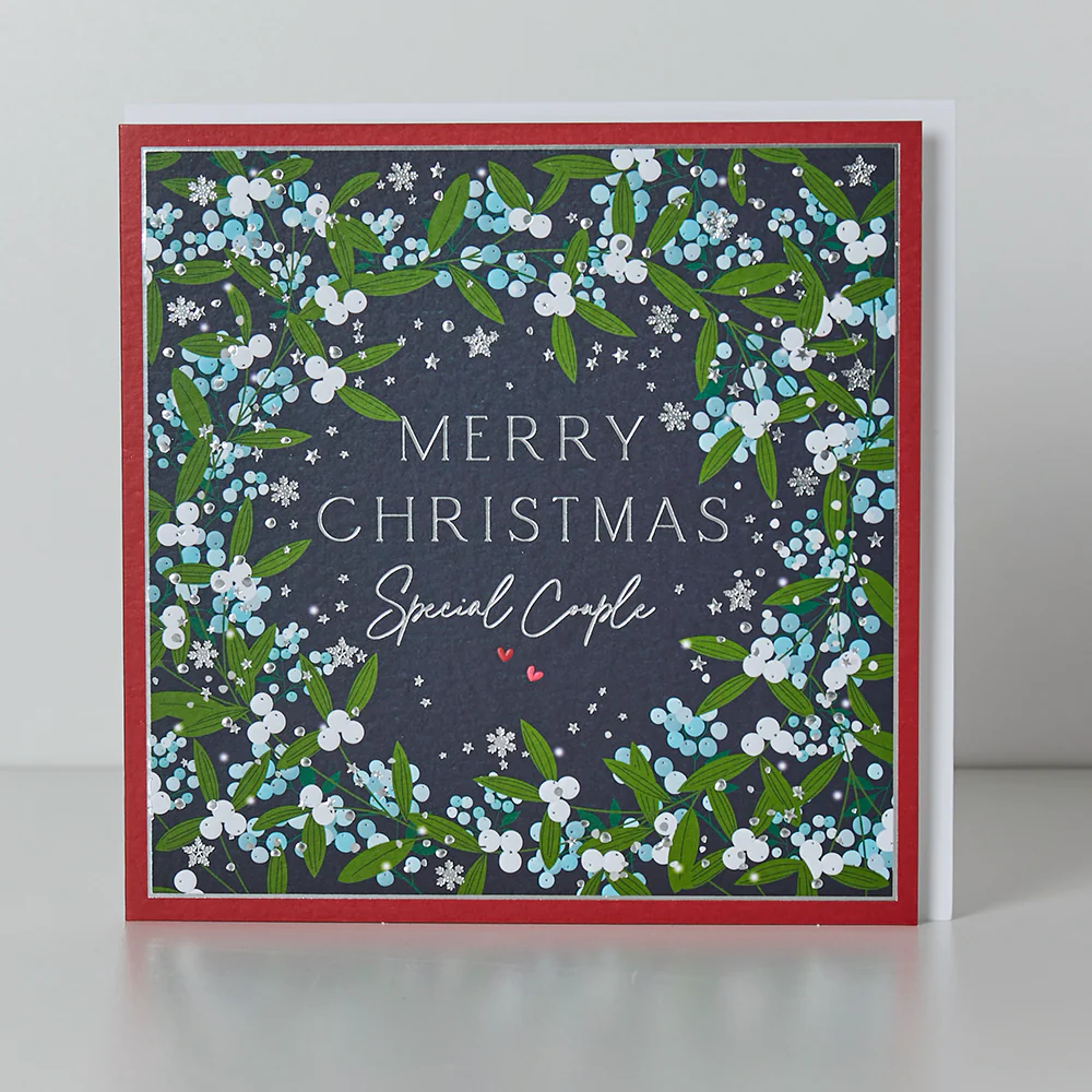 Belly Button Special Couple Mistletoe Christmas Card