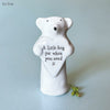 East of India Porcelain Heart Animal - Mouse