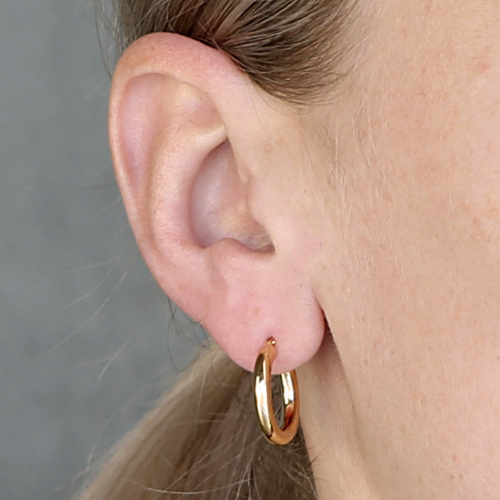Sterling Silver Gold Plated Hinged Hoop Earrings - More Than Just a Gift | Narborough Hall