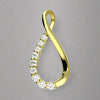 Sterling Silver Gold Plated Teardrop Twist Necklace