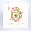 Beija-Flor Happy Birthday Sparkling Sister Card