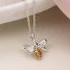 Iris & Miel Sterling Silver and Gold Plated Bee Necklace
