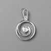 Sterling Silver CZ Centre Swirl Necklace