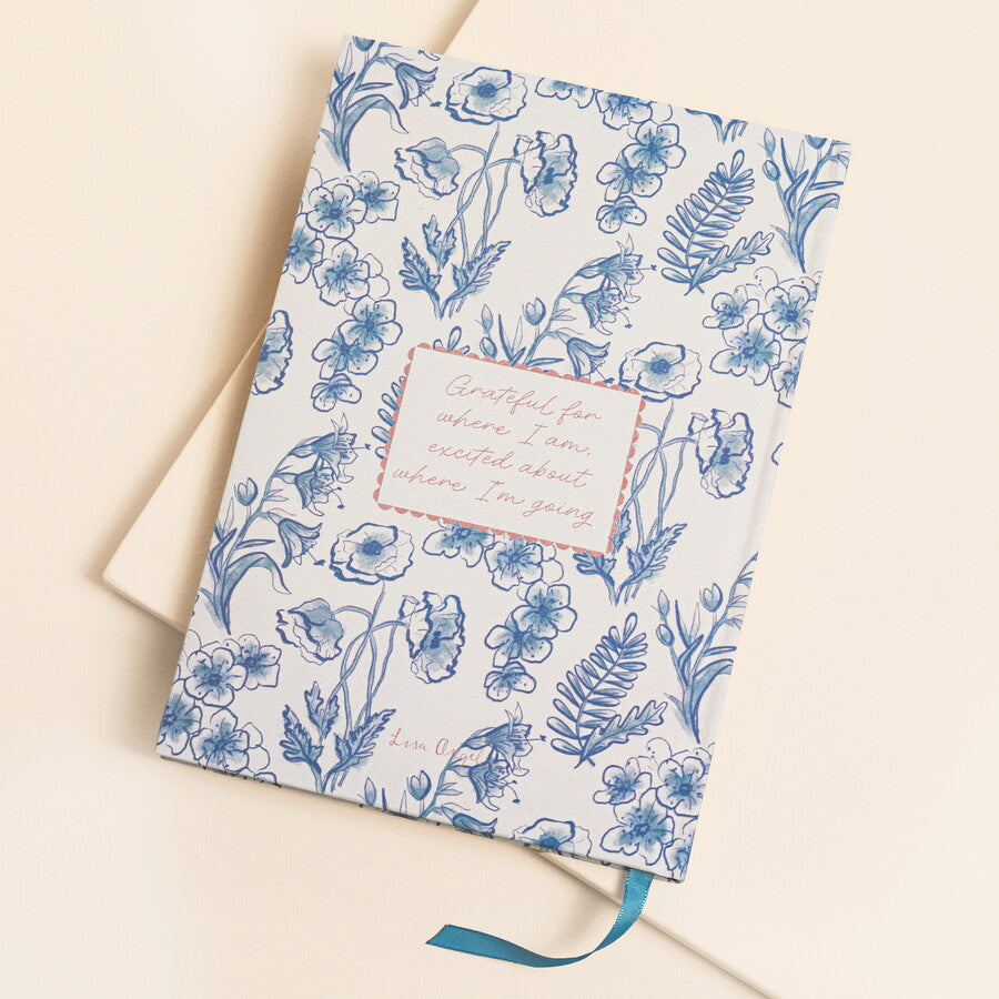 Lisa Angel Blue Wildflower Gratitude Journal