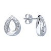 Sterling Silver CZ Twist Teardrop Stud Earrings - More Than Just a Gift | Narborough Hall