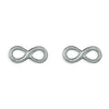 Sterling Silver Small Infinity Stud Earrings