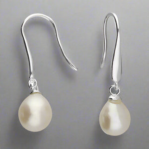 Sterling Silver Hanging Pearl Hook Earrings - More Than Just a Gift | Narborough Hall