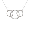 Sterling Silver Triple Circle Link Necklace