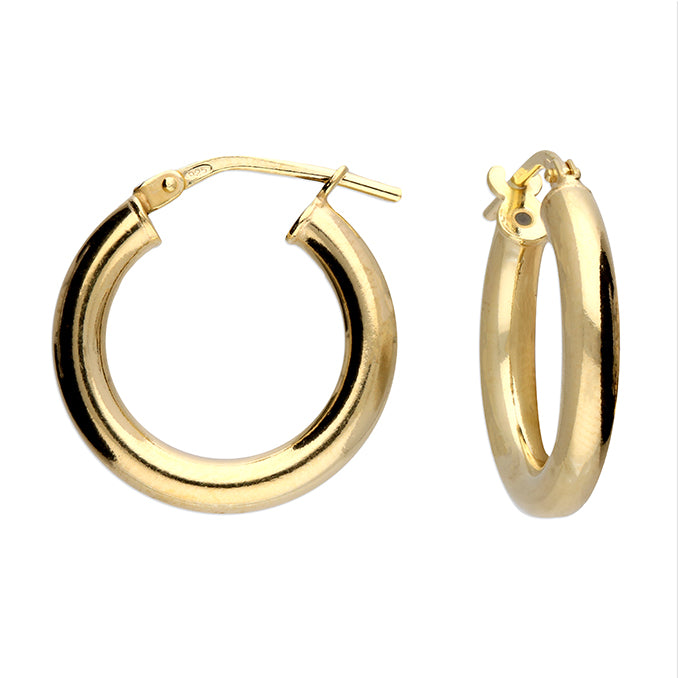 Sterling Silver Gold Plated Hinged Hoop Earrings - More Than Just a Gift | Narborough Hall