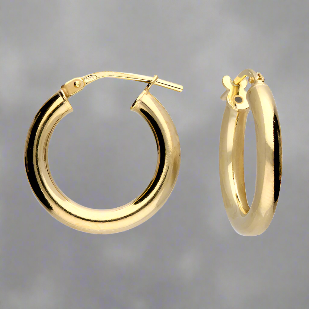 Sterling Silver Gold Plated Hinged Hoop Earrings - More Than Just a Gift | Narborough Hall