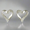 Sterling Silver White CZ Open Heart Stud Earrings - More Than Just a Gift | Narborough Hall