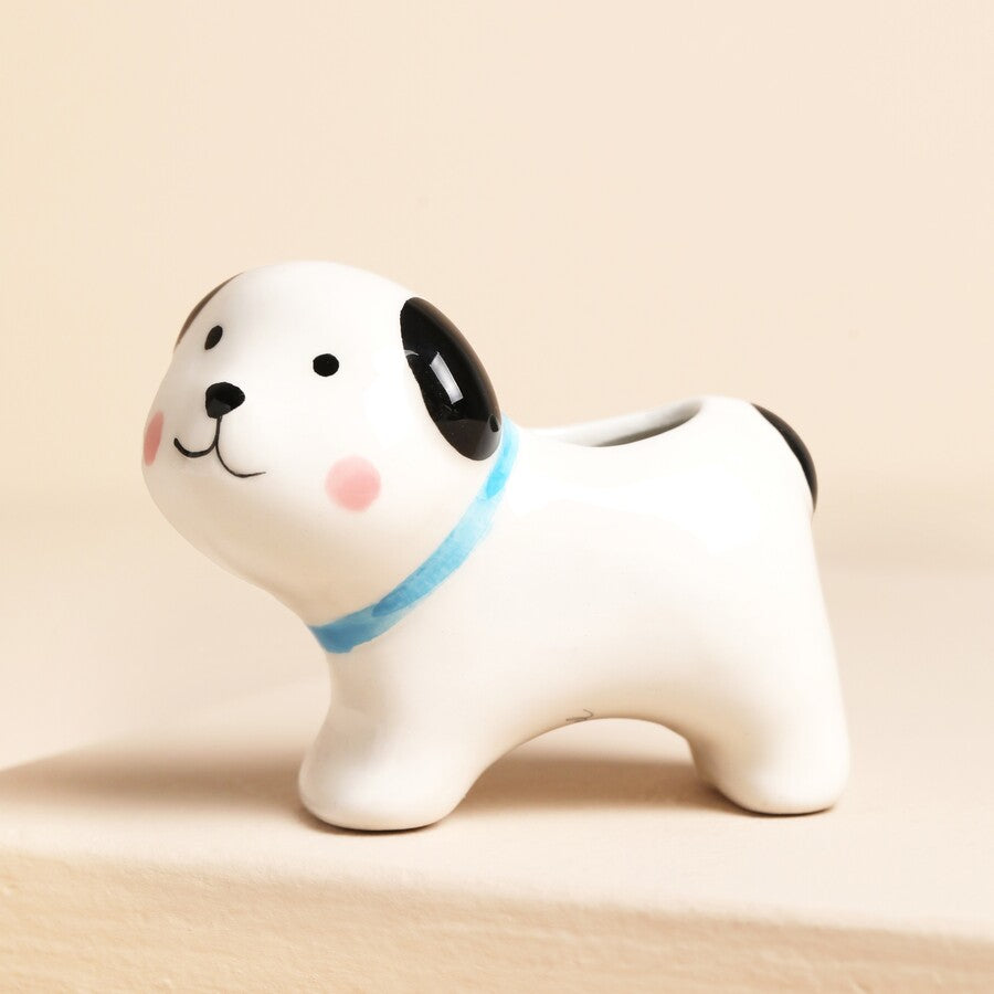 Lisa Angel Dog Ceramic Bud Vase