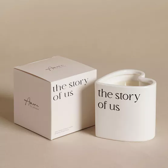 Amore Heart Candle - The Story of Us - More Than Just a Gift | Narborough Hall