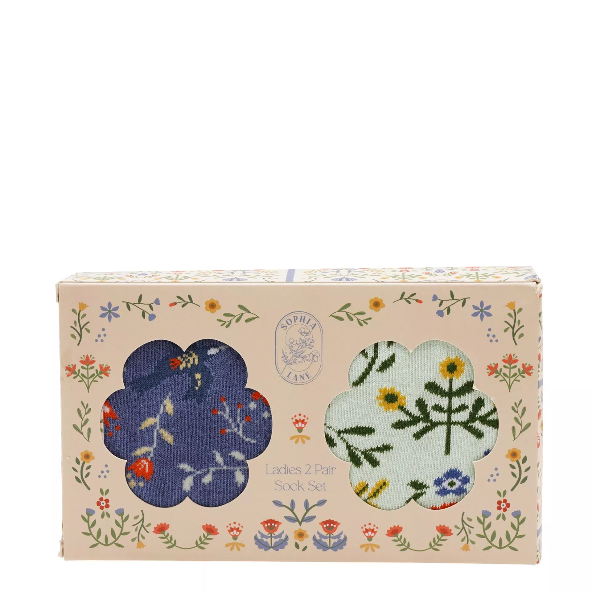 Floral Sophia Lane Socks - Set of 2