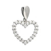 Sterling Silver Heart Moissanite Necklace