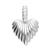 Sterling Silver Shell Heart & Sparkle Necklace
