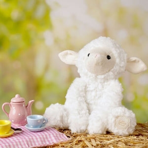 Lottie the plush Sitting White Lamb 22cm - More Than Just a Gift | Narborough Hall