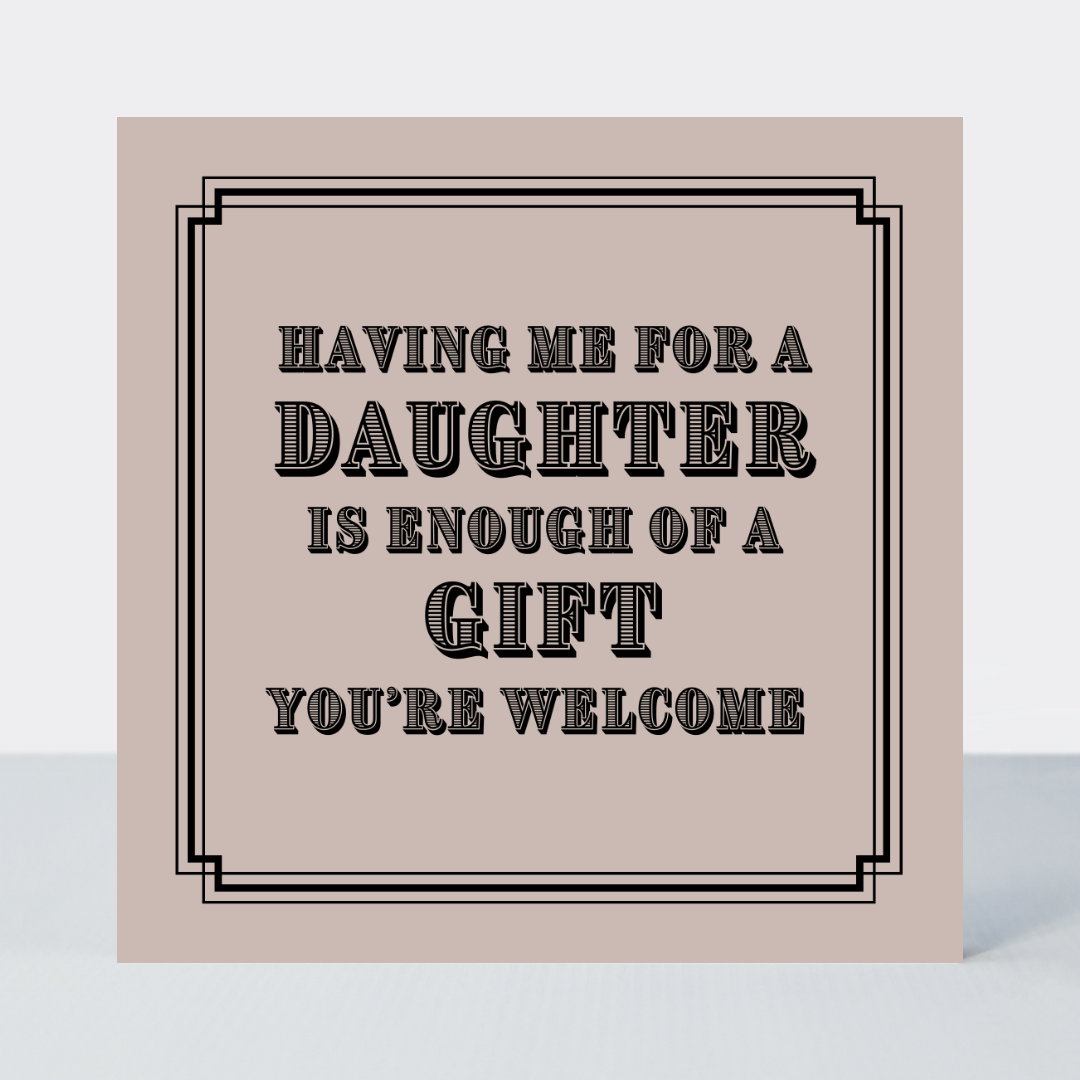 Vintage Icon Daughter Enough Of A Gift Card