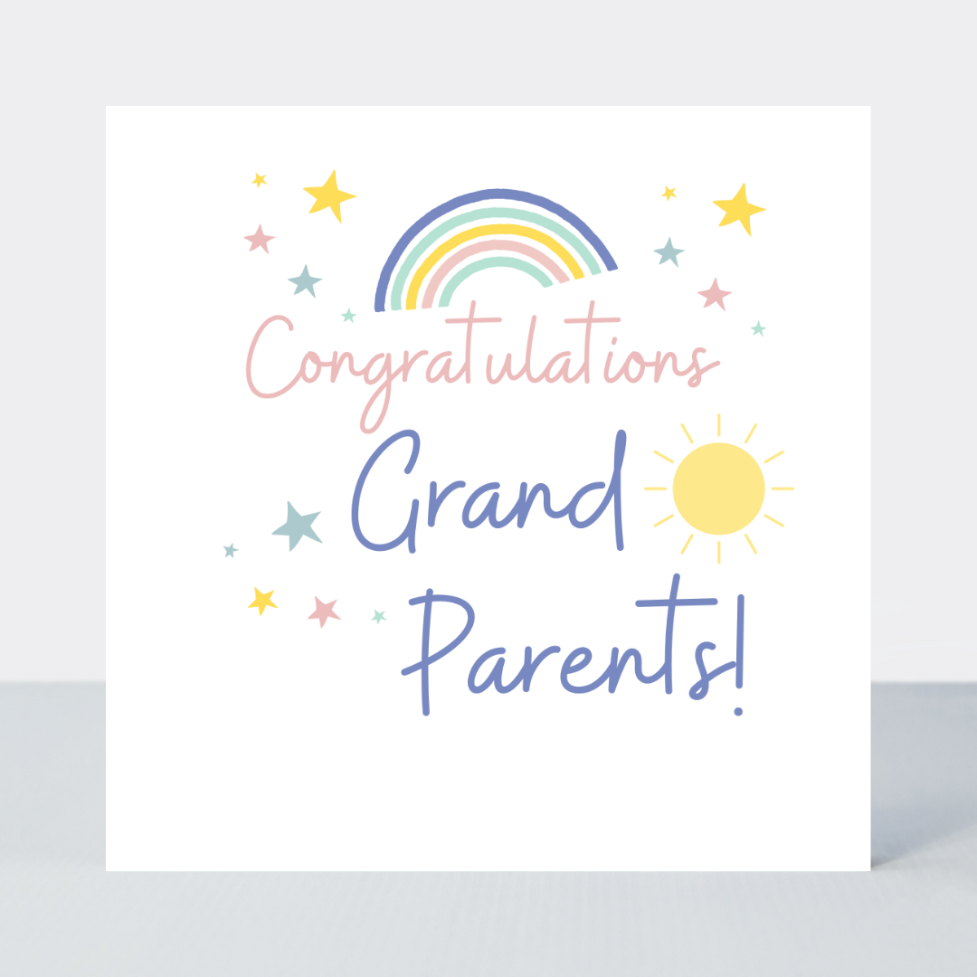 Rainbows Grandparents Congratulations Card - More Than Just a Gift | Narborough Hall