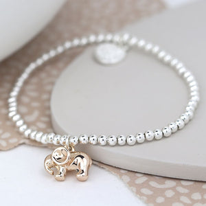 POM Silver Plated Bracelet with Rose Gold Elephant - More Than Just a Gift | Narborough Hall