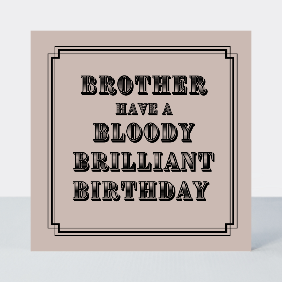 Vintage Icon Brother Birthday Card - More Than Just a Gift | Narborough Hall