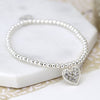 POM Silver Plated Bracelet with Crystal Inset Heart - More Than Just a Gift | Narborough Hall
