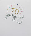 Mimosa 70 Years Young Card - More Than Just a Gift | Narborough Hall