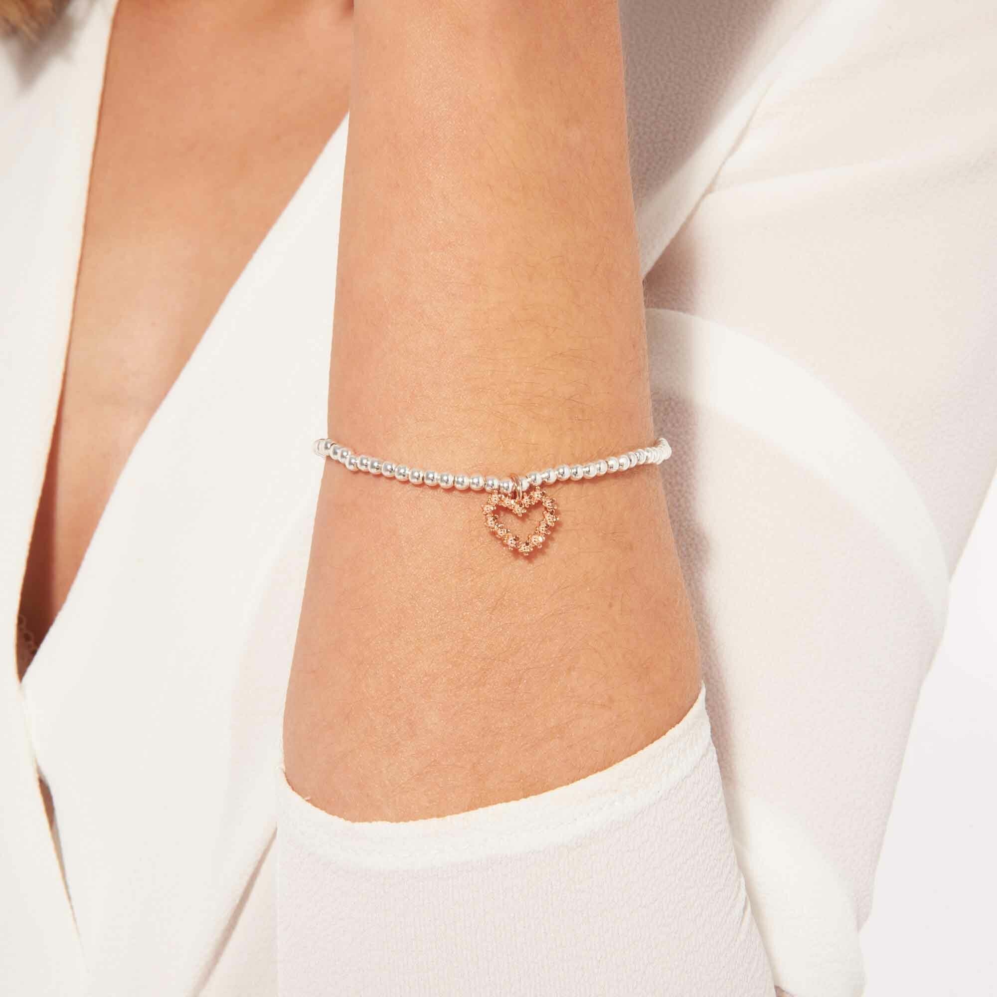 Joma Jewellery a little Blushing Bride Bracelet - heart - More Than Just a Gift | Narborough Hall